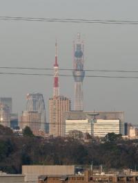 スカイツリーと東京タワーが同じ高さに見えるスポット発見