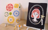 さくらいあかねさんの、ほっこりやさしいステンシル作品