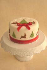 Christmas Cake Example 2 (トナカイ＆ツリー）