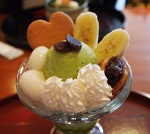 老舗和菓子屋さんの抹茶パフェ♪　