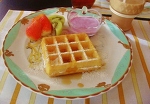 焼き立てワッフル
