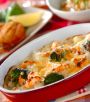長芋は加熱するとホクホクとした食感に! デザートはみかんをまるごと使ったゼリー!