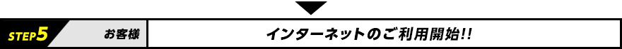 5インターネットのご利用開始!!