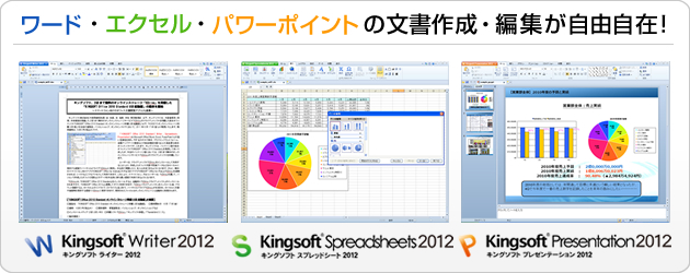 エクセル・ワード・パワーポイントの文書作成・編集が自由自在