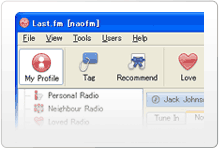 まずは専用アプリケーション "Last.fm" をダウンロード!