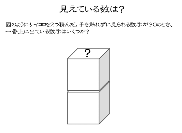 問題4「見えている数は？」