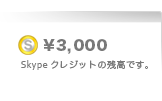 Skypeクレジットを確認