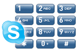 Skypeの通話タブでダイヤル