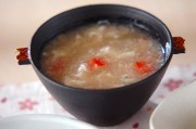 おろしレンコンの卵白スープ