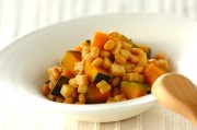 大豆とカボチャの煮物