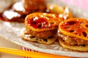 レンコンのはさみ照り焼き