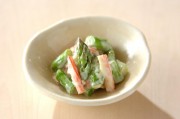 アスパラとカニカマのレモン風味