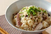サンマとシイタケのご飯