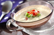 ナスのポタージュ夏野菜添え