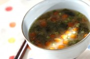 ナメコとアオサのみそ汁
