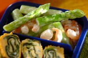 エビとアスパラのワサビ和え