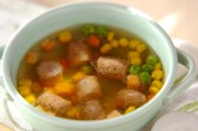 ハーブソーセージのスープ