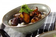 ナスサーディン丼