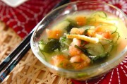 キュウリとトマトの冷やし汁