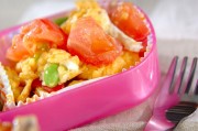 枝豆とトマトの卵とじ
