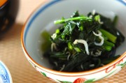 ホウレン草とジャコのお浸し