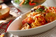 簡単絶品!ツナとナスのトマトソースパスタ