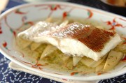 鯛とタケノコ蒸し青のりあんかけ
