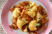 豚肉とカリフラワーのオイスター炒め