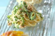 ゴーヤの卵冷製パスタ