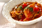 鶏肉とシメジのケチャップ煮