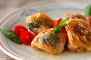 鶏もも肉のバジル焼き