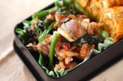 豚肉とホウレン草のレンジ煮
