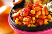 大豆とソーセージのチリコンカン風
