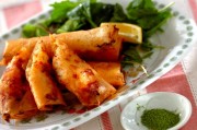 エビと白ネギのパリパリ春巻き