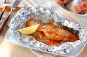 サーモンのチーズ包み焼き