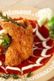 チキン・赤みそソース