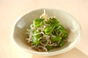 シシトウとジャコのレンジ煮
