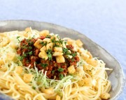 コロコロ豆腐のパスタ