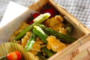 アスパラと卵のチーズ炒め