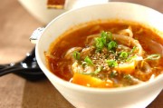 冷凍コンニャクのユッケジャンスープ