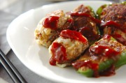 ピーマンとシイタケの肉詰め