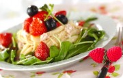 イチゴのパスタ