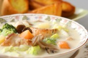サーモンの白いシチュー