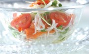 新玉ネギとスモークサーモンのサラダ