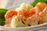 エビとカリフラワーのオーロラソース