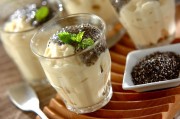 チアシードがけ豆乳ブランマンジェ