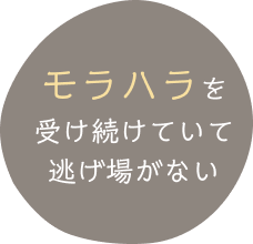モラハラを受け続けていて逃げ場がない