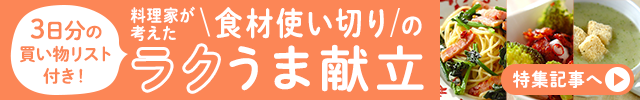 料理家が考えた食材使い切りのラクうま献立 3日分の買い物リスト付き!