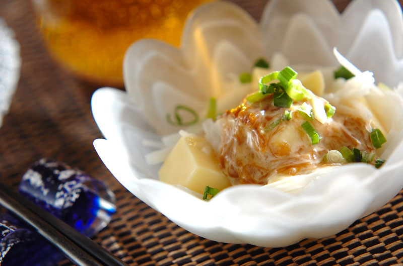 卵豆腐のとろろがけ 副菜 レシピ 作り方 E レシピ 料理のプロが作る簡単レシピ