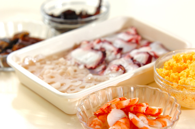 華やかちらし寿司の下準備2